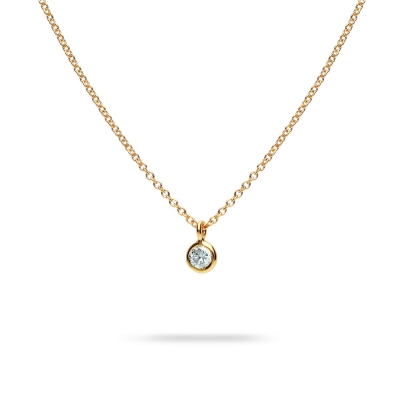 Aura Rose Gold Solitaire Necklace