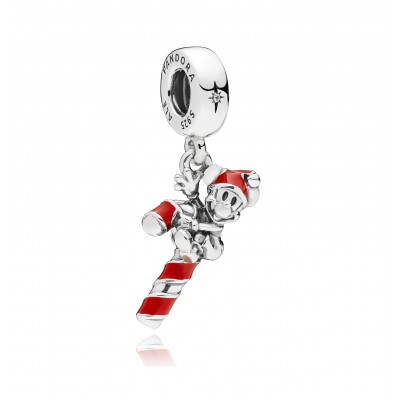Charm pendant in sterling silver Mickey and Candy Stick