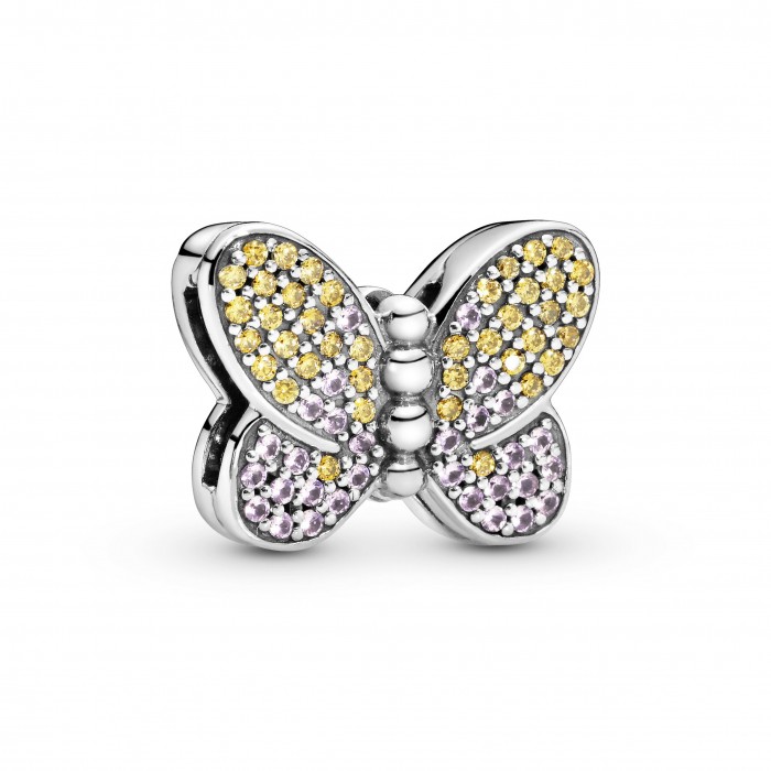 Charm mariposa de plata de ley y circonitas de colores de Pandora Reflexions