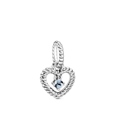 Pandora Charm Pendant in Sterling Silver with Blue Water Spheres