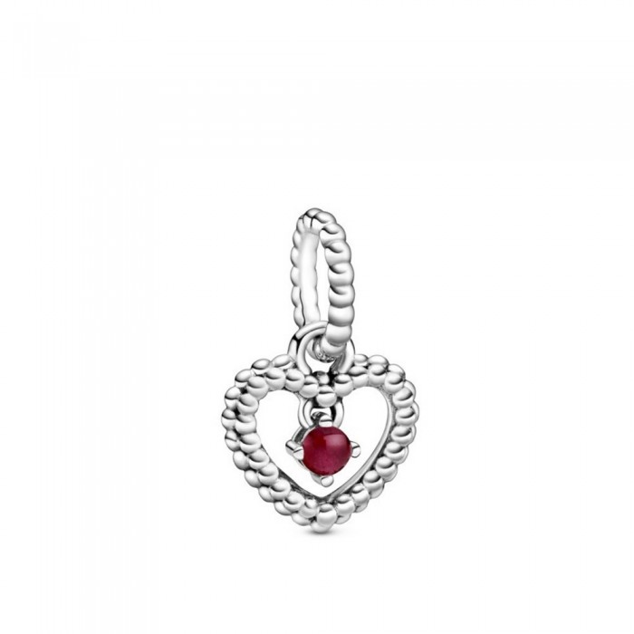 Charm pendant Pandora in sterling silver with Dark Red spheres
