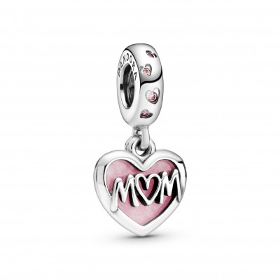 Pandora Mum heart pendant silver charm