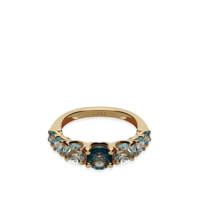 Rose Gold and Topaz Good Mood Ring