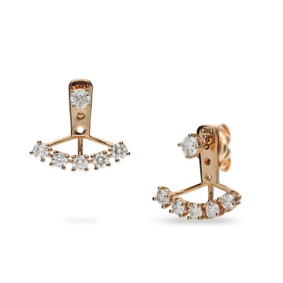 Aura Ivy Rose Gold and Diamond Earrings