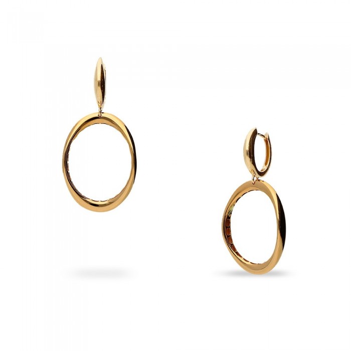 Long Earrings with Oval Ring My Essence