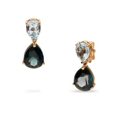 Good Mood Rose Gold and Topaz Earrings