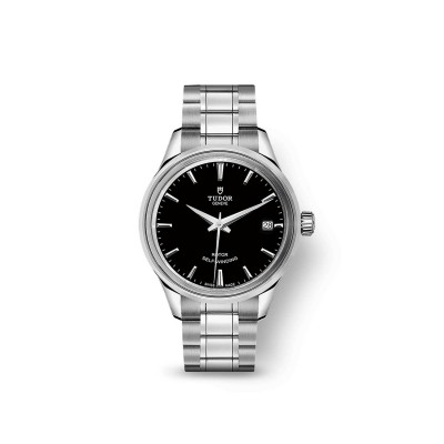 Tudor Style watch in stainless steel and black case back