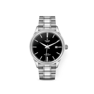 Tudor Style women's watch in satin-finished stainless steel
