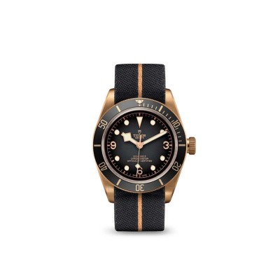 Tudor Black Bay Bronze watch with leather strap