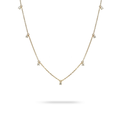Cosmos Yellow Gold Necklace