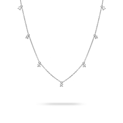 Platinum Cosmos Necklace