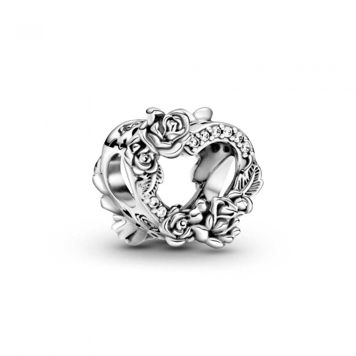 Pandora Open Heart and Roses Charm