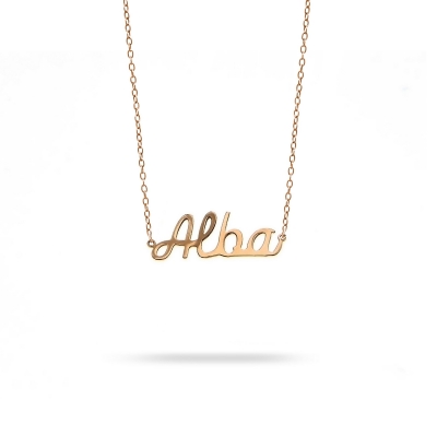 Necklace name Alba pink gold