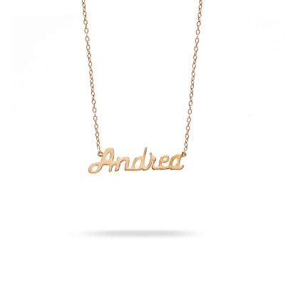 Necklace name Andrea pink gold