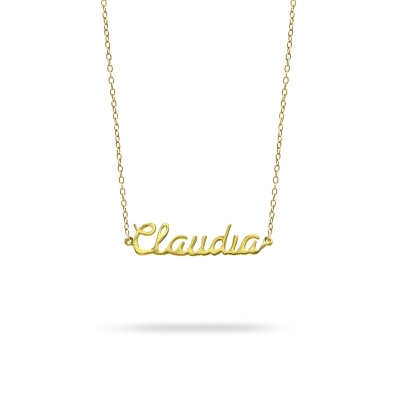 Collar nombre Claudia oro amarillo