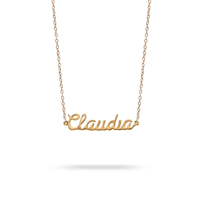 Collar nombre Claudia oro rosa