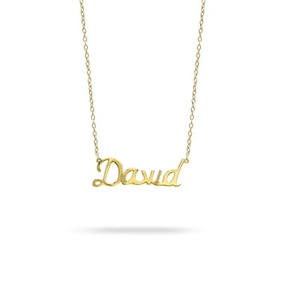 Necklace name David yellow gold