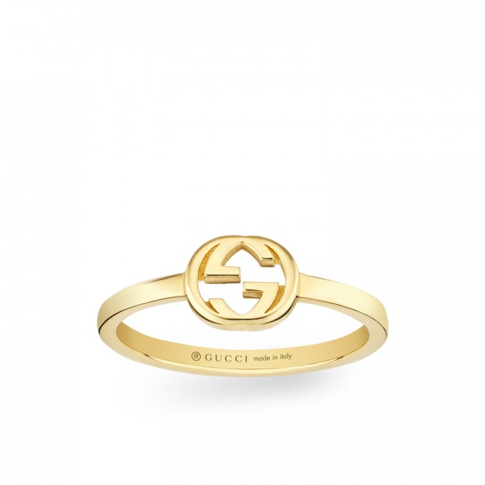 Anell Gucci amb doble G d’or groc