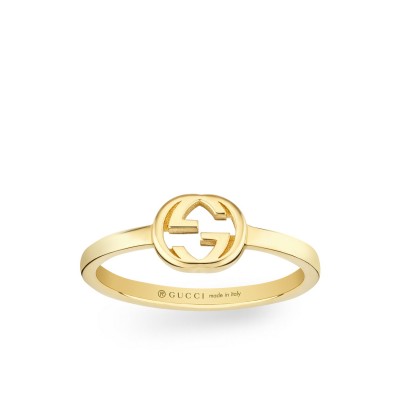 Anell Gucci amb doble G d’or groc