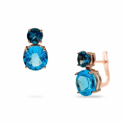 Rose Gold and Topaz Good Mood Earrings