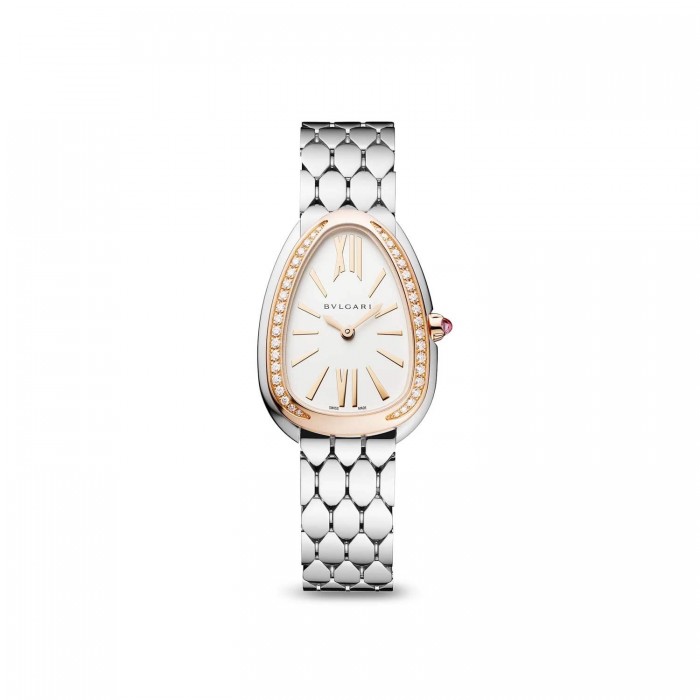 Rellotge Bulgari Serpenti Seduttori acer i bisell or rosa amb diamants