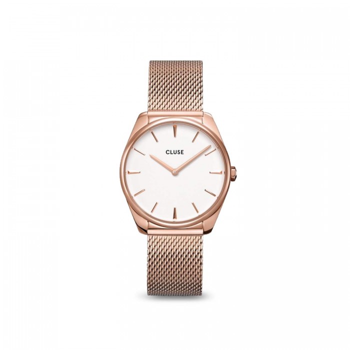 Rellotge Cluse Ferose Mesh acer color or rosa de 36 mm