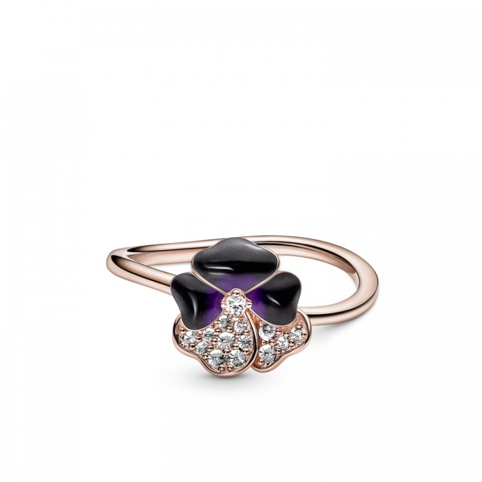Pandora Purple Pansy Ring