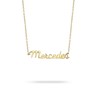 Necklace name Mercedes yellow gold
