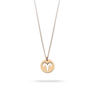 Aquarius horoscope necklace in rose gold