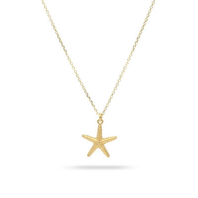 Starfish Yellow Gold Necklace