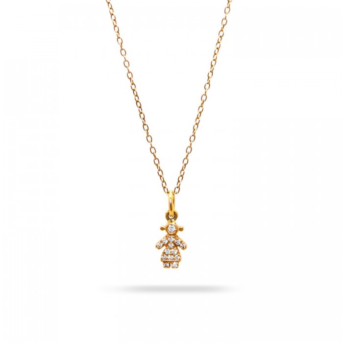 Útil flauta capítulo Girl Necklace Tiny Charms Rose Gold – Jewelry Online Grau