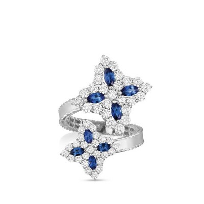 Open Ring Roberto Coin Sapphires and Diamonds