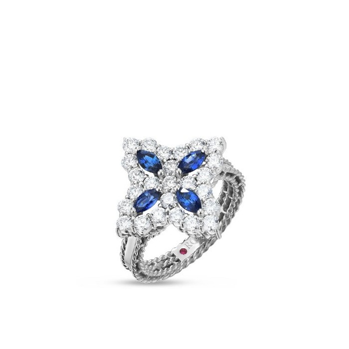 Roberto Coin Princess Sapphires & Diamonds Ring