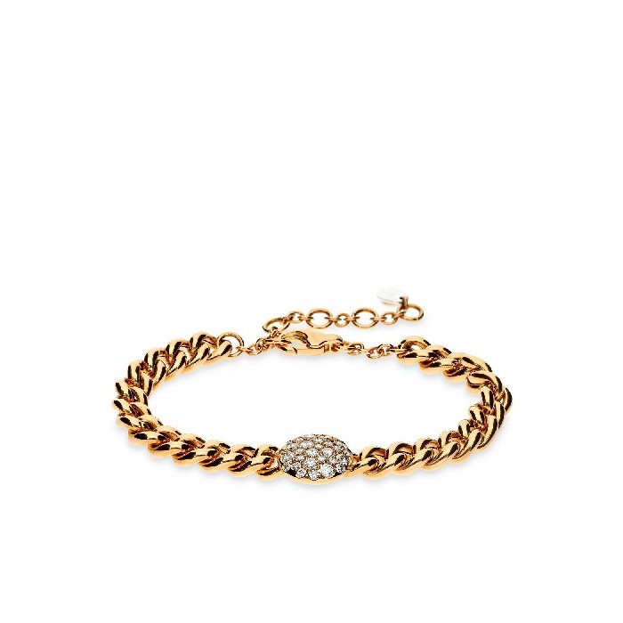 Chain Bracelet Barbed Chain Pavé and Rose Gold