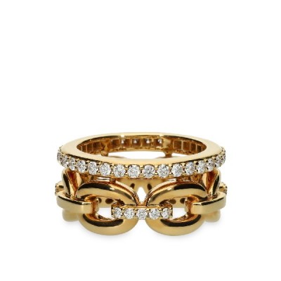 Grau Ring with Links and Chain with Diamonds