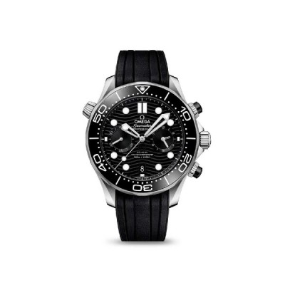 Omega Seamaster Diver 300M steel watch with rubber strap