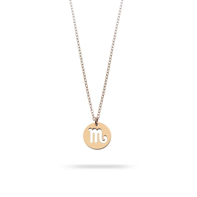 Scorpio horoscope necklace in rose gold