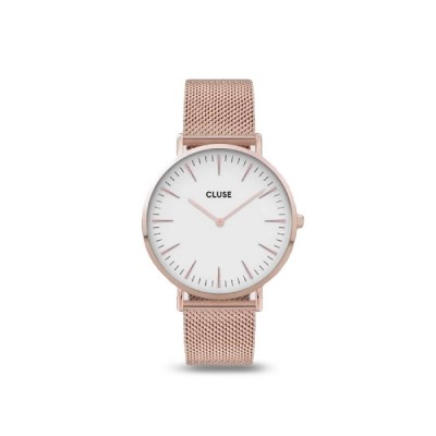 La Boheme watch pink 38mm. and white dial