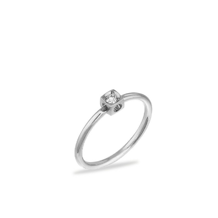 Le Cube Diamant XS white gold and diamond ring