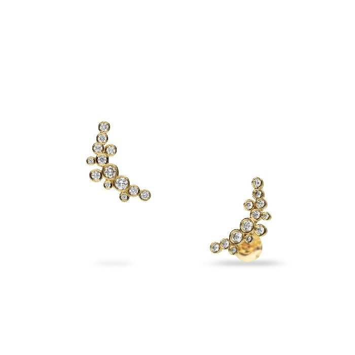 Aura Earrings Ivy Yellow Gold and Diamonds