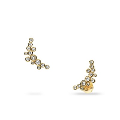 Aura Earrings Ivy Yellow Gold and Diamonds