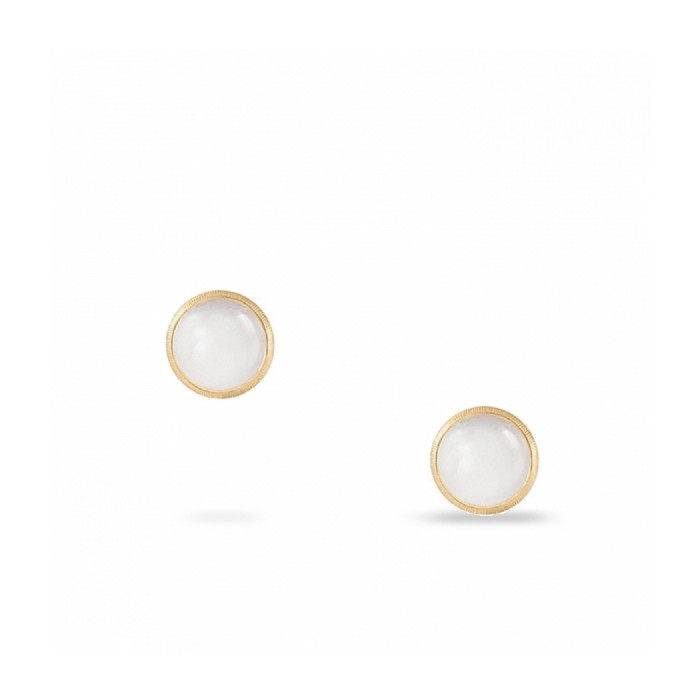Lotus earrings white moontsone