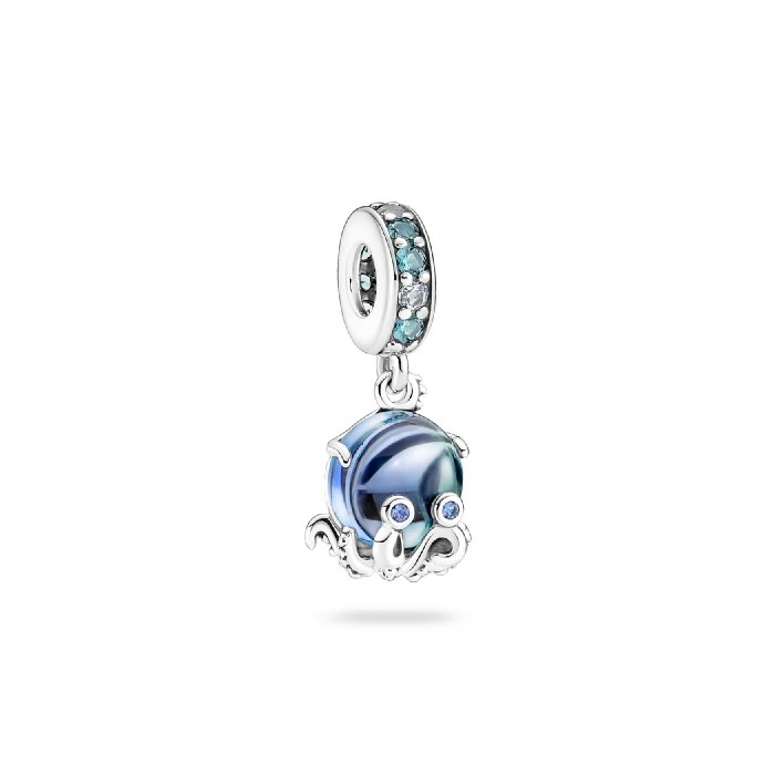 Pandora Blue Octopus Pendant Charm