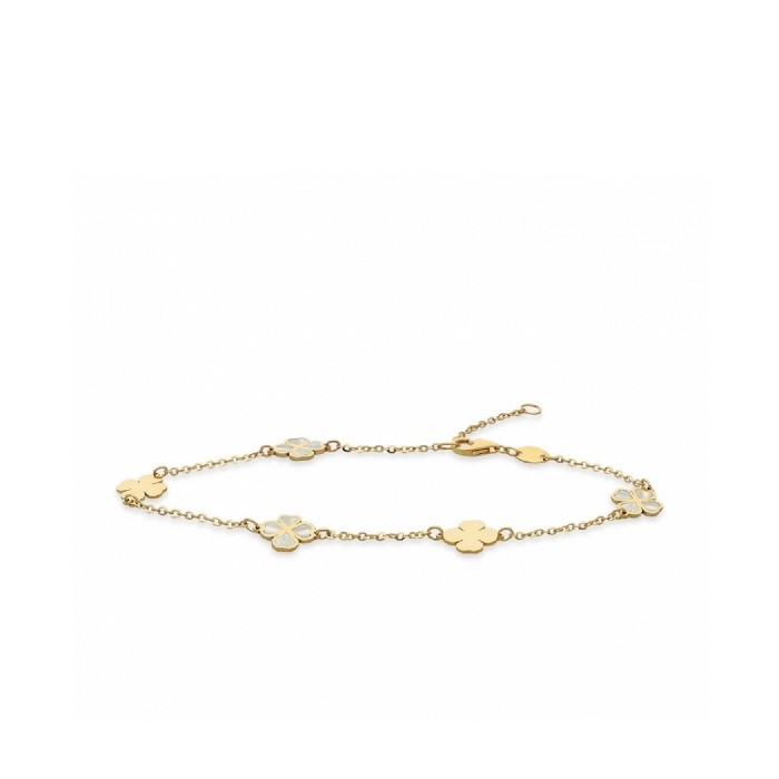 Grau mother of pearl clovers bracelet