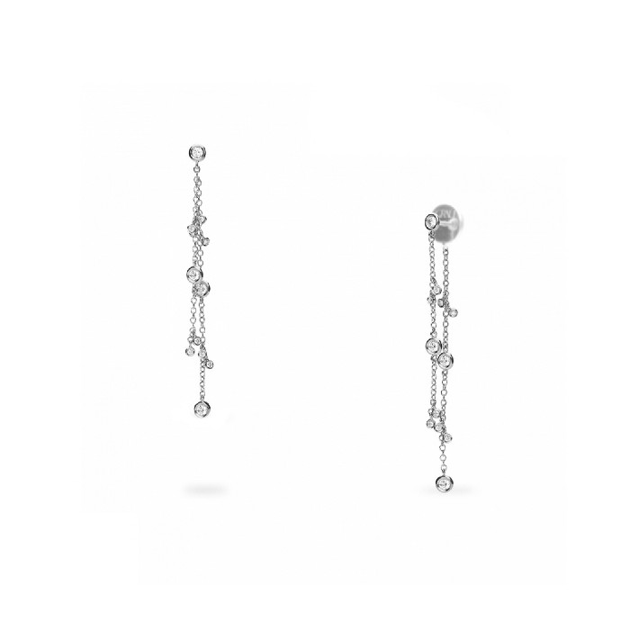 Cosmos White Gold Earrings