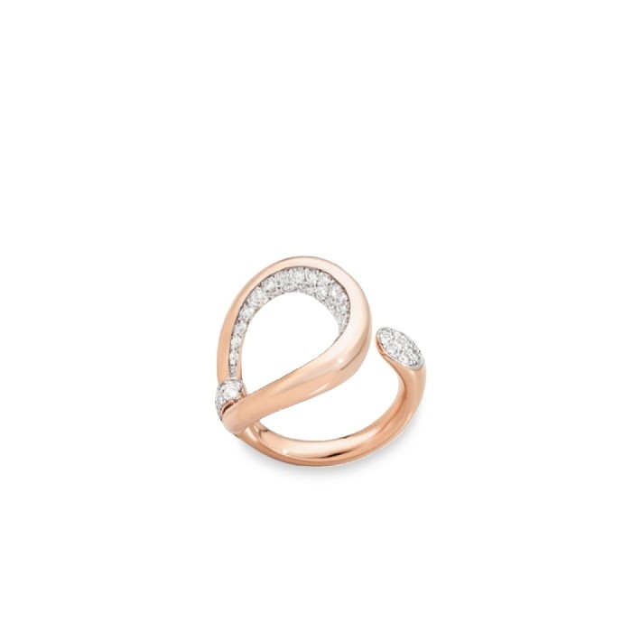 Rose gold ring with diamonds by Pomellato Fantina