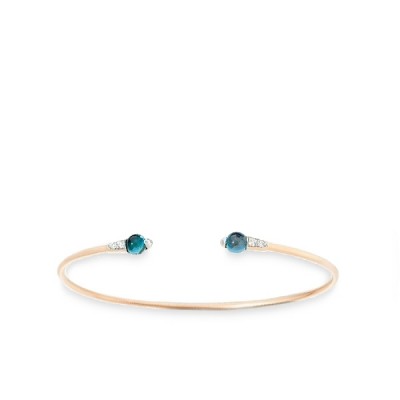 Bracelet M´ama non m´ama Topaz london Blue and diamonds Size M