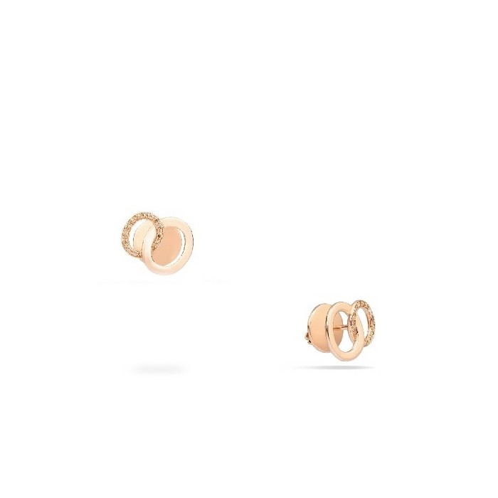 Brera rose gold and diamond brown earrings