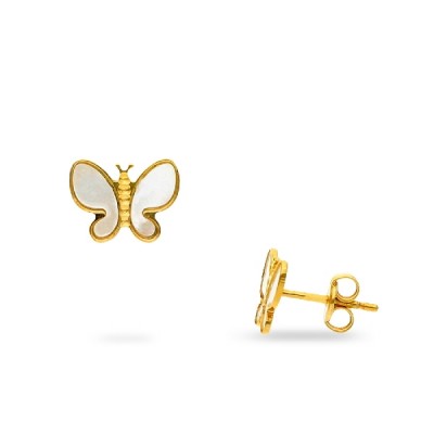 Butterfly Button Earrings