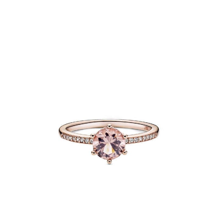 Pandora Sparkling Pink Crown Ring